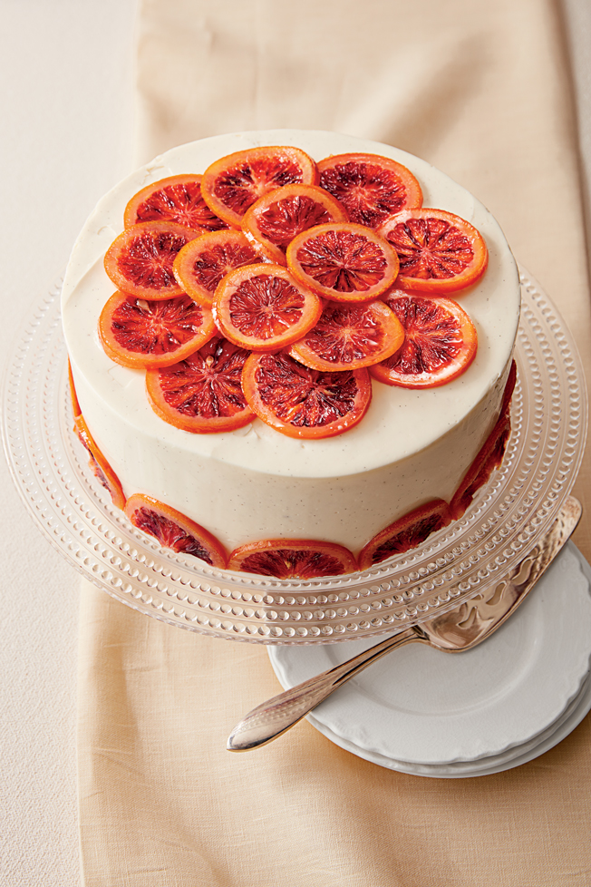 blood orange chiffon layer cake