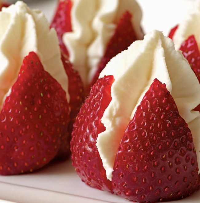 strawberries cream