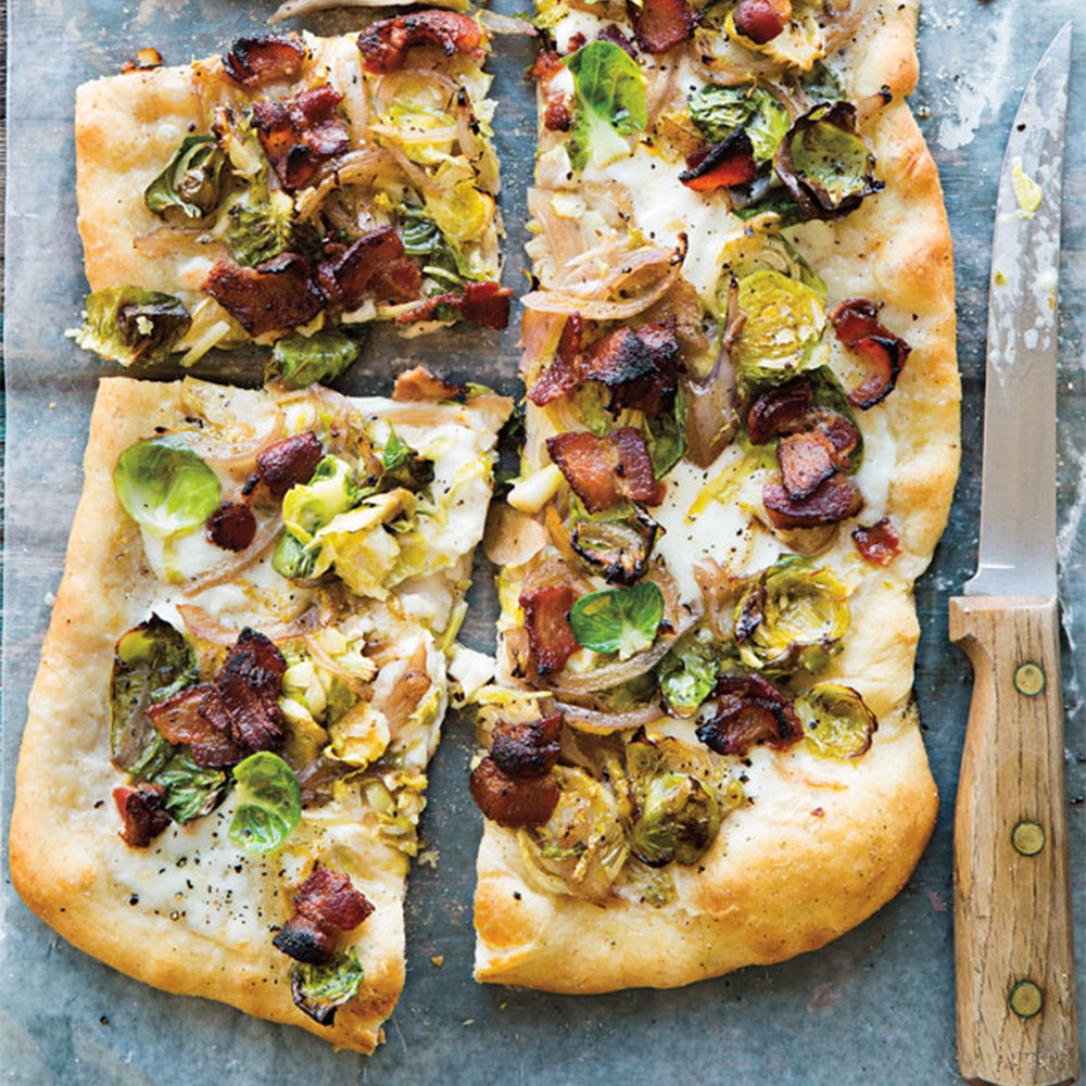 brussels bacon pizza