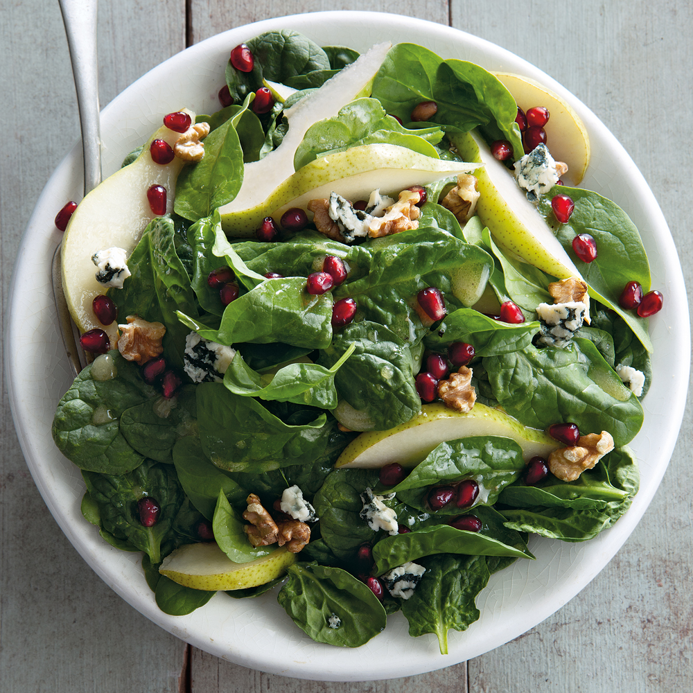 spinach-pear-and-pomegranate-salad