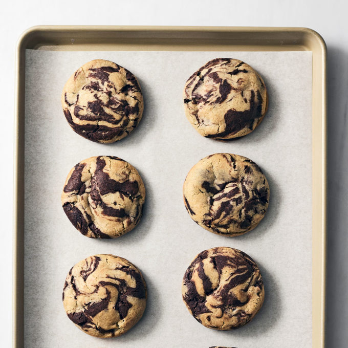 Belle's Marbelized Chocolate Chip Cookies Brookies